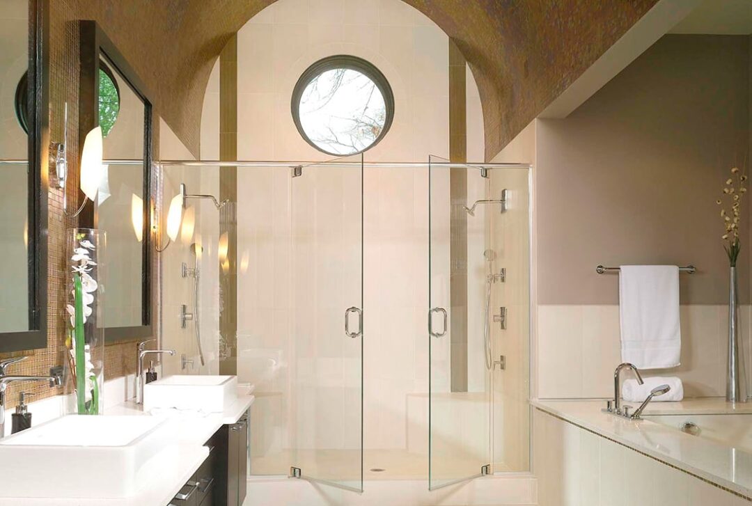 Modern Bath Remodeling featuring a spacious bathroom with a sleek glass shower door in Atlanta, GA
